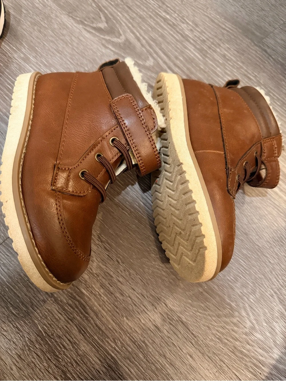Old Navy Toddler Brown Cozy Fleece-Lined Winter Boots Size 10